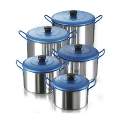 Juego de ollas IMUSA x5 tapa azul